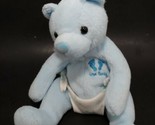 Ty Beanie baby Bear Blue attached diaper plush New Baby It&#39;s a boy USED - $3.95