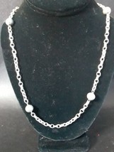 925 Sterling Silver 40&quot; in Toggle Link Bead Necklace Free Shipping - £126.40 GBP