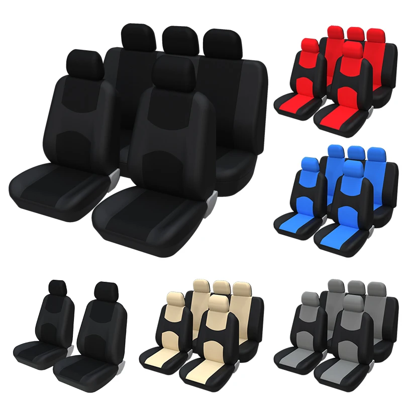 AUTOYOUTH Car Seat Cover Detachable HeadrestsPolyestor Universal Seat Covers For - £12.81 GBP+