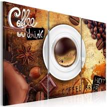 Tiptophomedecor Stretched Canvas Still Life Art - Cup Of Coffee - Stretched &amp; Fr - £63.86 GBP+