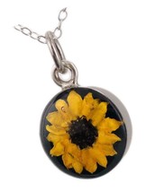 Real Miniature Sunflower Pendant 18 Cable - £95.14 GBP