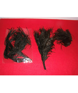 Vintage Antique Black Ostrich Feathers Plumes Millinery Trim Hat Making - £15.53 GBP