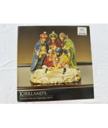 Kirkland Ceramic Nativity Light 9.5&quot; Vintage 2000s Plug-In Tested in Box - $23.55