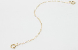 1 mm SOLID 14K yellow GOLD Extender /Safety Chain  Necklace Bracelet spr... - £20.18 GBP