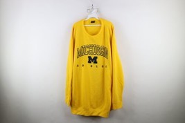 Vintage Mens 4XLT Spell Out Go Blue University of Michigan Crewneck Swea... - £47.13 GBP