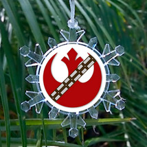 Star Wars Rebel Alliance Chewbacca Snowflake Holiday Christmas Tree Orna... - £12.77 GBP