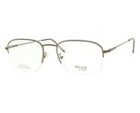 Safilo Elasta 7033 W3M Shiny Brown Men&#39;s Half Rim Eyeglasses 53-19-145 I... - $71.20