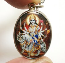 Durga Kali Kalika Uma Parvati Devi Goddess Shakti Hindu Bless Om Locket Pendant - $29.09