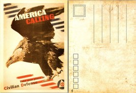 American Reprint America Calling Civilian Defense Bald Eagle Patriotic P... - $9.40