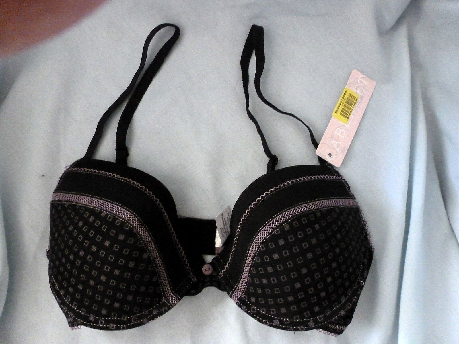 BRA Cabernet 34C Lavender and Black Padded and 50 similar items