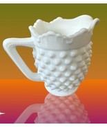 Fenton Farmhouse Hobnail Milk Glass Creamer Orphan 1970s 4&quot; Tall EUC - $26.65 CAD