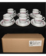 1990&#39;s Concordia Lesov Bohemian Fine Bone China Teacups Saucers 12pcs Or... - $102.83 CAD