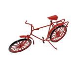 Melody Jane Doll House Miniature Metal Vintage Red Bicycle 6 x 3.25&quot; - £16.01 GBP