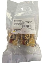 NEW 5 Pieces Brass Nyl Air Brake Male 90 Elbow 3/8 X 3/8 N69-6-6 Fittings - $39.59