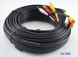 50 Ft. 3-Rca To 3-Rca Composite A/V Cable, Av-550 - £36.51 GBP