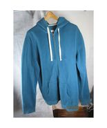 SONOMA Life Style Blue XL T Full Zip Hoodie Fleece Lined Kangaroo Pocket - $261.58 MXN