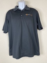 Nike Golf Men Size M Dark Gray DATASCAN Polo Shirt Short Sleeve Polyester - $6.75