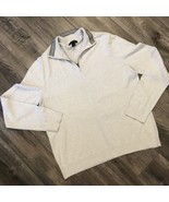 Banana Republic Premium Sweater Mens XL Gray Pullover 1/4 Zip Cashmere B... - £20.66 GBP