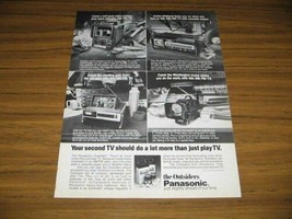 1979 Print Ad Panasonic Outsiders Portable TV's Television 4 Models Shown - £7.98 GBP