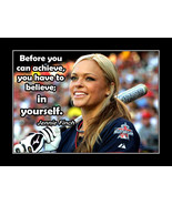 Inspirational Jennie Finch Softball Quote Poster Print Wall Art Gift Bel... - $22.99+
