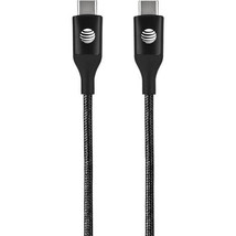 AT&amp;T USB C to USB C 4ft Braided Fast Charging Cable Tested &amp; Certified b... - $17.91