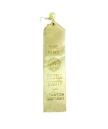 Vintage 1980&#39;s County Fair Ribbon Award 3rd Place Powell County Stanton ... - £9.73 GBP