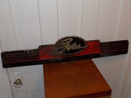 Vintage Gates Rack Topper Embossed Sign - $1,660.82 MXN