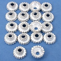 Bali Bead Caps Silver Plated 10mm 15 Grams 18Pcs Approx. - $6.81