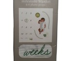 CR Gibson Monthly Milestone Blanket &amp; 6 Photo Props,  40&quot; x 40 in, Green... - $9.70