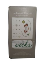 CR Gibson Monthly Milestone Blanket &amp; 6 Photo Props,  40&quot; x 40 in, Green Nature - £7.75 GBP