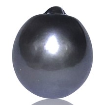 Unique 16.6 Carat 12.6 x14.4mm Tahitian South Sea Peacock Black Gray Loose Pearl - £80.09 GBP