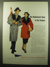 1950 American Viscose Corporation Ad - The handsomest team in the Stadium - £14.74 GBP