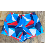 VTG Hawaiian Geometric Print Beach Trunks Shorts-Mens Large Short Shorts - $51.20 CAD