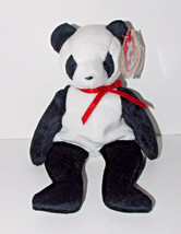 Ty Beanie Baby Fortune Plush 8in Panda Bear Stuffed Animal Retired with Tag 1998 - $9.99