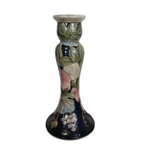 Vintage Porcelain Macau Style Asian Hand Painted Fruit Candle Stick Holder - £12.05 GBP