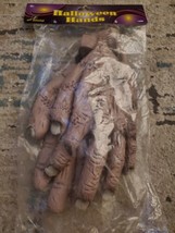 Vintage Latex Vinyl Stitched Frankenstein Halloween Hands Hand Gloves Seasons - £15.57 GBP