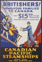 Britishers-bring your familes to Canada Canadian Pacific Steamships (Ship) - Fra - £25.42 GBP
