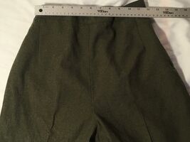 VINTAGE WOMENS ARMY GREEN PURE WOOL 16 REGULAR 24&quot; X 30&quot; ELASTIC WAIST T... - €15,80 EUR