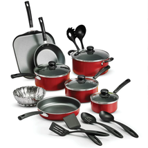 Tramontina Primaware 18 Piece Non-stick Cookware Set, Red - £48.85 GBP