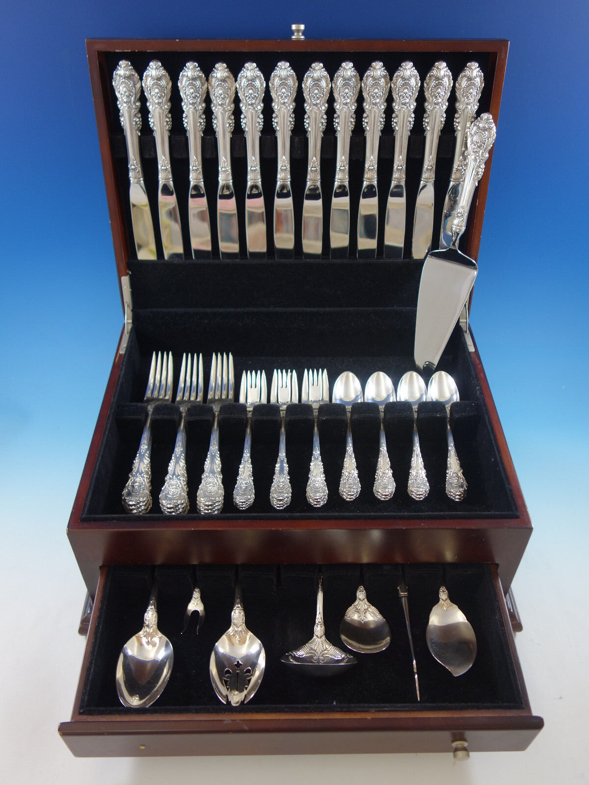 Sir Christopher by Wallace Sterling Silver Flatware Set 12 Service 56 Pcs Dinner - $3,955.05