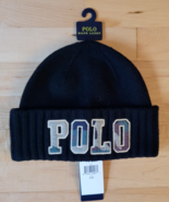 POLO Ralph Lauren CAMO BLOCK KNIT BEANIE Cuff BLACKOUT Winter Hat - €66,40 EUR