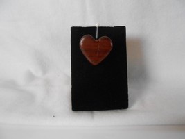 Wood Heart Shaped pin Brooch - $5.00
