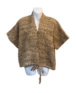 Fibers Etc Handwoven Wool Blend Wrap Cardigan Size Medium - £46.36 GBP