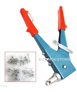 2 Way Blind 40pc Gutter Pop Rivet Gun Hand Riveter Set Repair Tool - $14.01