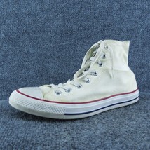 Converse All Star Men Sneaker Shoes Off White Fabric Lace Up Size 8 Medium - £19.78 GBP