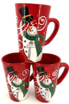 Certified International Christmas Snowman Latte 6&quot;  Mug Stephanie Stouff... - $29.69