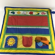 Playskool Baby Fold &amp; Go Activity Quilt Mirror Teether Animals Toy Vintage 1987 - £23.15 GBP