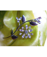 Margaret Rowe Crystal Rhinestone Flower Brooch - £11.35 GBP