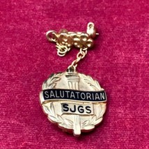 1958 Vintage School Medals Salutatorian From Sjgs Pin Gold - £27.19 GBP
