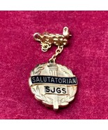 1958 Vintage School Medals SALUTATORIAN From SJGS Pin Gold - £27.37 GBP